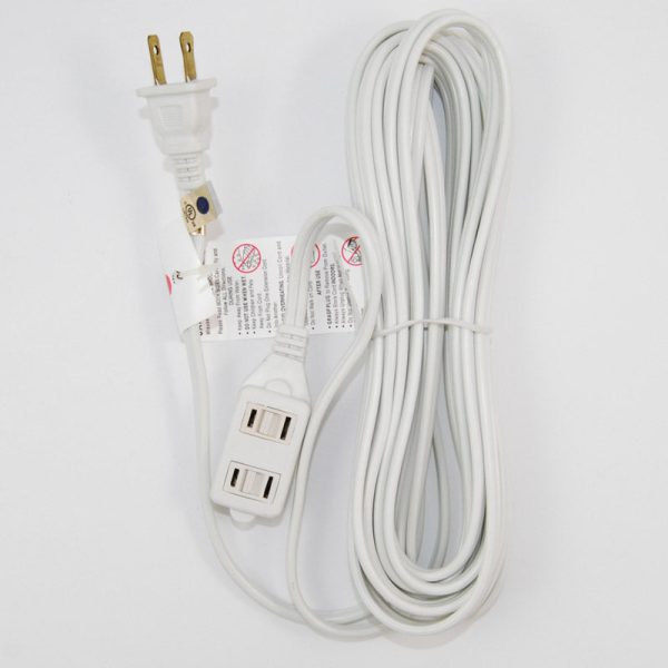SUNLITE Household 20 foot Extension Cord White For Discount